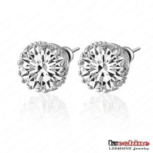 Cheap10*10mm Round Zircon Stud Earrings (CER0001-B)